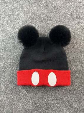 Disney Mickey Mouse Pom-Pom Beanie Hat One Size